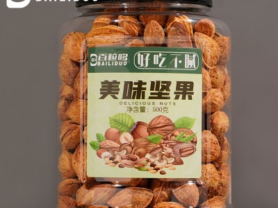 巴旦木仁盐焗大杏仁250g扁桃仁坚果干果零食薄克杏仁开口袋装图2