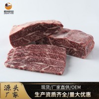 麟州食品谷饲去骨牛小排4A冷冻牛肉雪花牛扒西餐牛排厂家直销