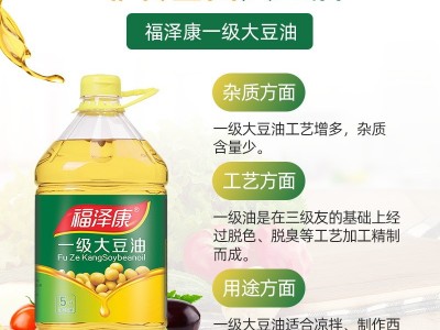 福泽康5L一级国产大豆油 食用油 色拉油 一件代发 厂家直销图5