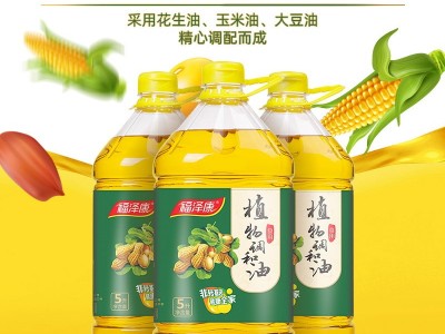 福泽康5L压榨食用植物调和油 食用油 花生玉米大豆 调和油图2