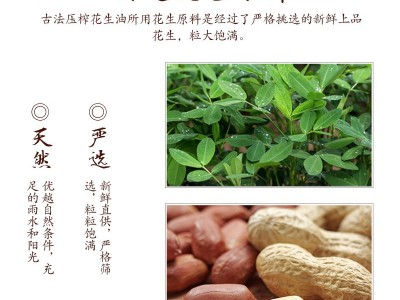 工厂直发 纯正压榨浓香花生油5L浓香纯植物油食用油5l批发代发图2