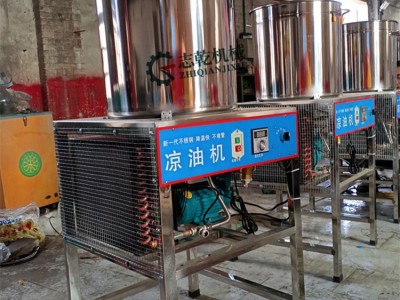 菜籽油快速降温机器 花生油冷油机 油坊铜管风冷凉油机图4