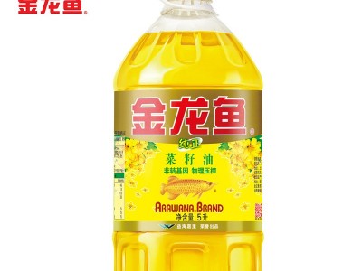 金龙鱼菜籽油5L桶装 压榨 煎炸食用油大桶装图2