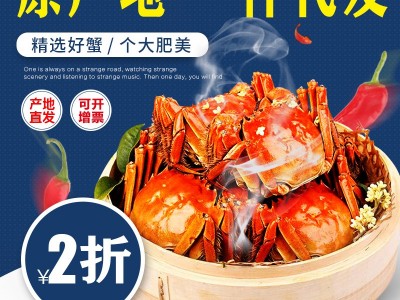 定制大闸蟹礼券提货卡6只礼盒精装螃蟹生鲜批发代发图5