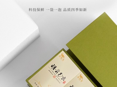 【2条装】2022新茶明前绿茶茶叶毛尖碧螺春烟条小泡袋礼盒装240g图3