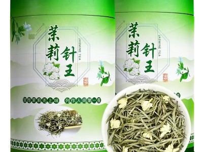 横县茉莉花茶2021新茶雀舌针王兰妃浓香型白毫银针花茶叶罐装代发图5