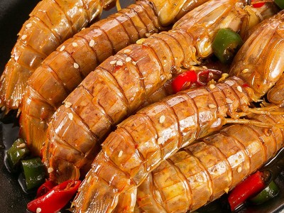 厂家壳百味椒盐皮皮虾180g海鲜熟食椒盐皮皮虾 即食批发 一件代发图2