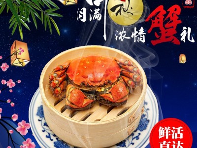鲜活大闸蟹 公母随机 水产现货 螃蟹批发一件代发图1