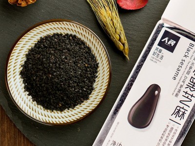 有机黑芝麻人民食品瓶装有机黑芝麻东北五谷杂粮粗粮280g黑生芝麻图2