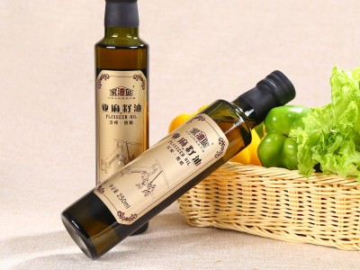 家油站内蒙古亚麻籽油 冷榨 食用油月子油250ml厂家批发图4