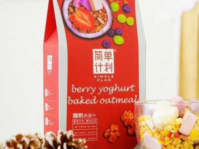 即食酸奶果粒麦片 干吃烘焙酸奶水果燕麦片袋装代餐冲饮营养早餐图2