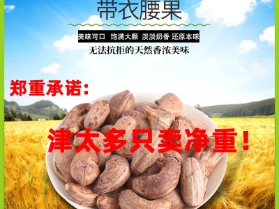 越南腰果零食罐装袋装干果散装带衣盐焗腰果每日坚果零食一手货源图1