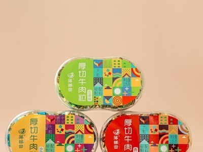 落梯田厚切牛肉粒 风味小吃五香味沙嗲香辣味休闲零食105g*3盒装图5