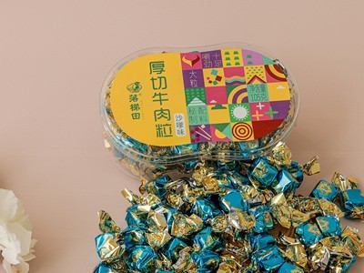 落梯田沙嗲味厚切牛肉粒办公室即网红爆款零食吃货解馋 105g/盒装图3