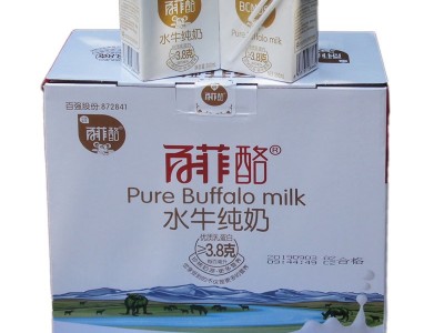 广西百菲酪水牛奶纯奶12盒装图2