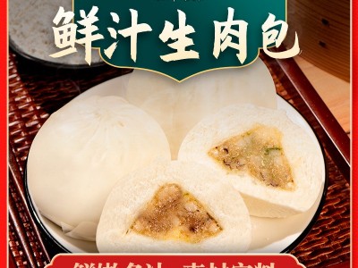 营养早餐鲜肉包 冷冻半成品面点肉馅包子 商用早茶点心面食品批发图2