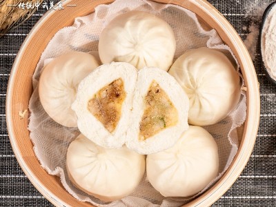 营养早餐鲜肉包 冷冻半成品面点肉馅包子 商用早茶点心面食品批发图3