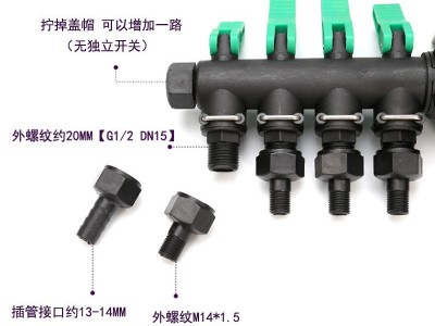植保机3四路分水器高压打药机调压喷雾器分路带阀门控制农用配件图3