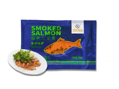 铭亿食品智利进口冷冻三文鱼即食海鲜烟熏三文鱼香草味切片100g图3