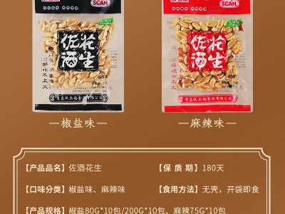 佐酒花生米零食椒盐麻辣花生米散装熟油炸坚果装500g下酒菜批发图3