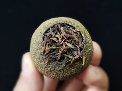 批发小青柑 新会特产柑普茶 散装批发生晒熟茶小青柑图2