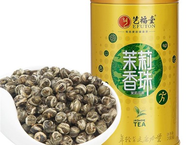 绿茶茶叶 横县茉莉花茶艺福堂茉莉香珠罐装包邮批发厂家直销图5