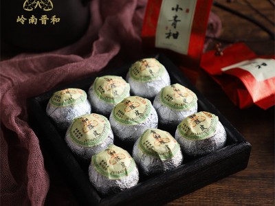 袋装送礼小青柑茶叶 新会陈皮普洱熟茶 生晒宫廷青橘茶柑普桔子茶图4