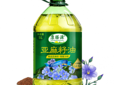 厂家直营 康膳源纯亚麻籽油5升冷榨胡麻油 食用油大桶家用装图2