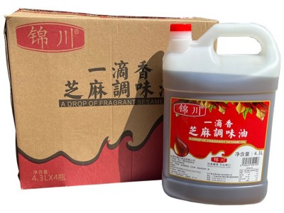 锦川一滴香芝麻调味油4.3L*4桶 芝麻调和油 火锅油碟图2