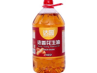 厂家直供5升达园浓香花生油 非转基因厂家批发压榨一级浓香食用油图5