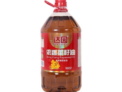 厂家直销达园浓香菜籽油5L非转基因食用油物理压榨家用大桶装现货图5