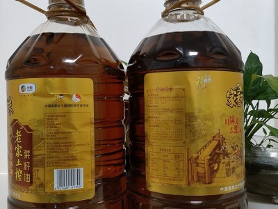 福临门家香味老家土榨菜籽油5L食用油家用炒香清香压榨菜籽油三级图3