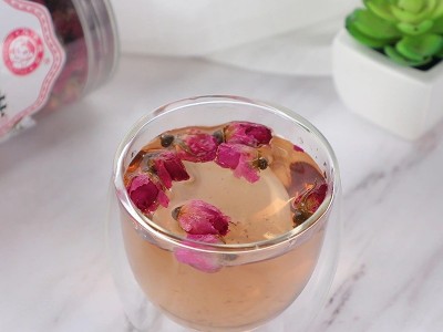 玫瑰花茶 批发瓶装花茶重瓣平阴干玫瑰花茶罐装组合花草茶图3