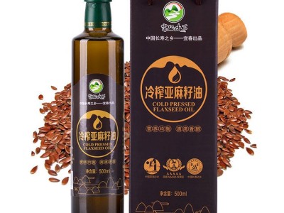 【一件代发】冷榨500ml 亚麻籽油胡麻油食用油宝宝月子油 亚麻酸图2