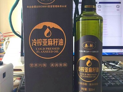 【一件代发】冷榨500ml 亚麻籽油胡麻油食用油宝宝月子油 亚麻酸图3