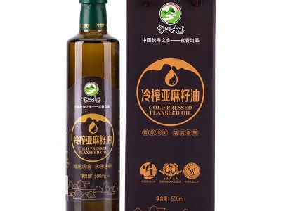 【一件代发】冷榨500ml 亚麻籽油胡麻油食用油宝宝月子油 亚麻酸图5