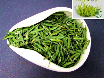 雀舌2022新茶头采绿茶单芽独芽竹叶型早春茶叶500g爱雪丫图2