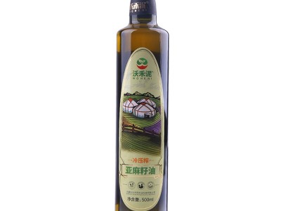 内蒙古真冷榨亚麻籽油厂家批发500ml纯亚麻子食用油麻油亚麻油图5