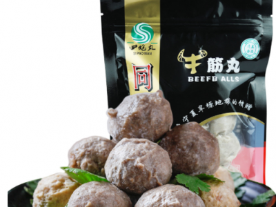 四炮丸潮汕清真牛筋丸90%以上牛筋丸火锅丸子180*6袋厂家批发图5