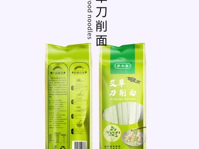 艾草面条袋装250g现货批发拌面挂面宽面面条方便速食艾草刀 削面条图2