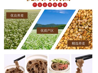 工厂现货荞麦面条250g宽面条拌面挂面速食面条 荞麦刀削面油 泼面图5