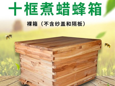 中蜂蜜蜂蜂箱全套养蜂工具专用养蜂箱包邮煮蜡杉木标准十框蜂巢箱图2