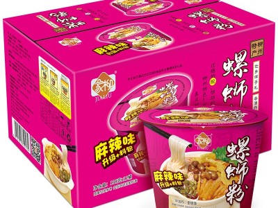 柳州螺蛳粉米线 家柳桶装麻辣味138g*12桶螺丝粉 厂家批发零售图5