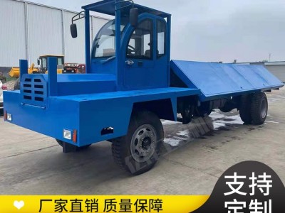 厂区订制四不像运输车 8米两边侧翻平板运输车 四驱拉钢筋平板车图2