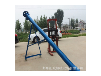 面团提升机双螺旋 食品有轴螺旋输送机 汇众立式螺旋输送机赌料图5
