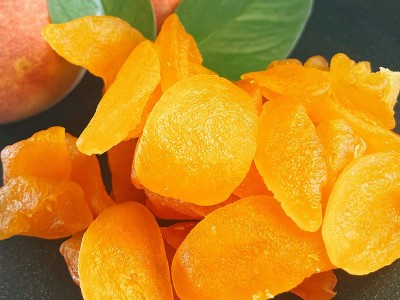 润达食品鲜果制作厂家直供黄桃干500g散装水果干蜜饯休闲零食批发图3