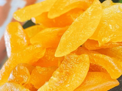 润达食品鲜果制作厂家直供黄桃干500g散装水果干蜜饯休闲零食批发图2