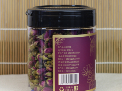 神农家乡厂家批发甘肃苦水玫瑰花茶新货罐装60克重瓣红玫瑰花蕾图4