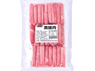 现货批发黑猪肉 火锅食材配菜猪肉片 烧烤餐饮烤肉店肉卷厂家供应图5