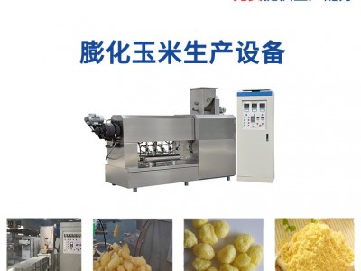 膨化玉米生产设备 双螺杆休闲食品生产线图3